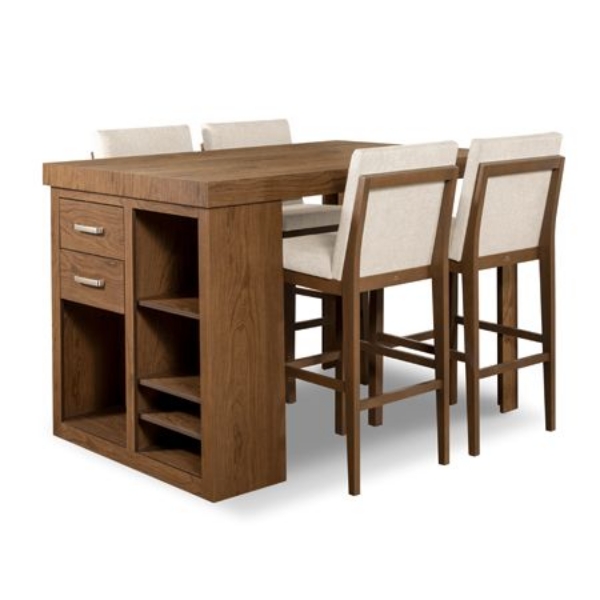 Imagen de Antecomedor Barra Alta Denver Nogal