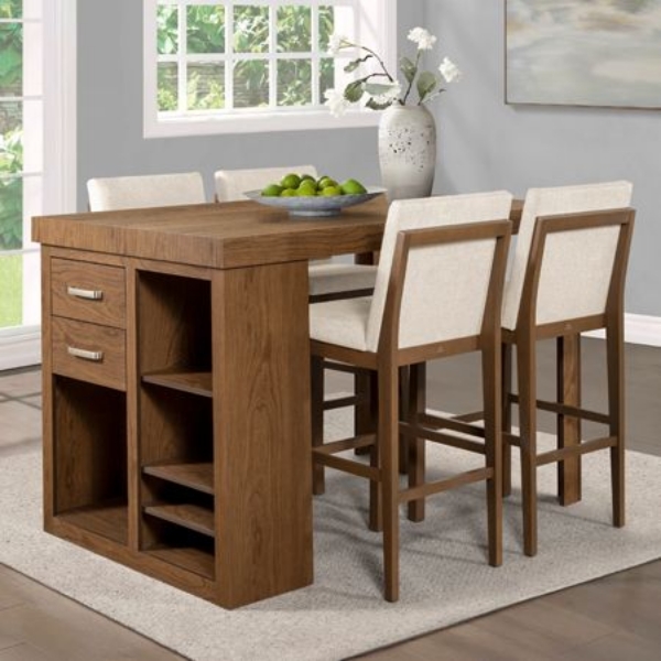 Imagen de Antecomedor Barra Alta Denver Nogal