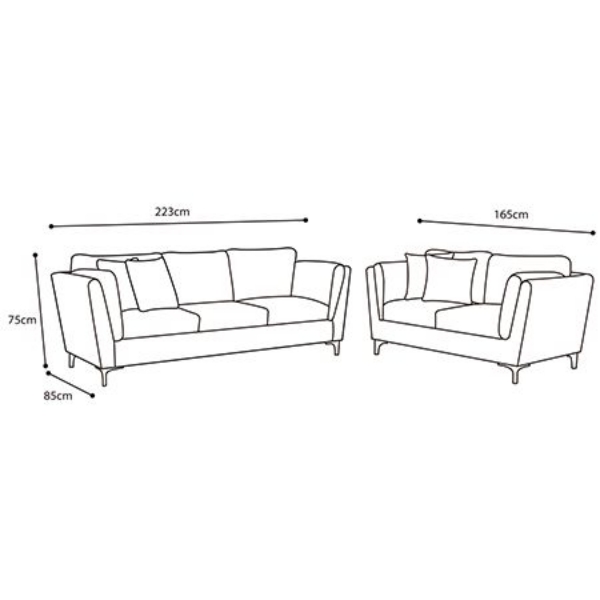 Imagen de Sasha Sofá y Love Seat Blue